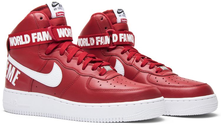 Nike Supreme x Air Force 1 High SP Red