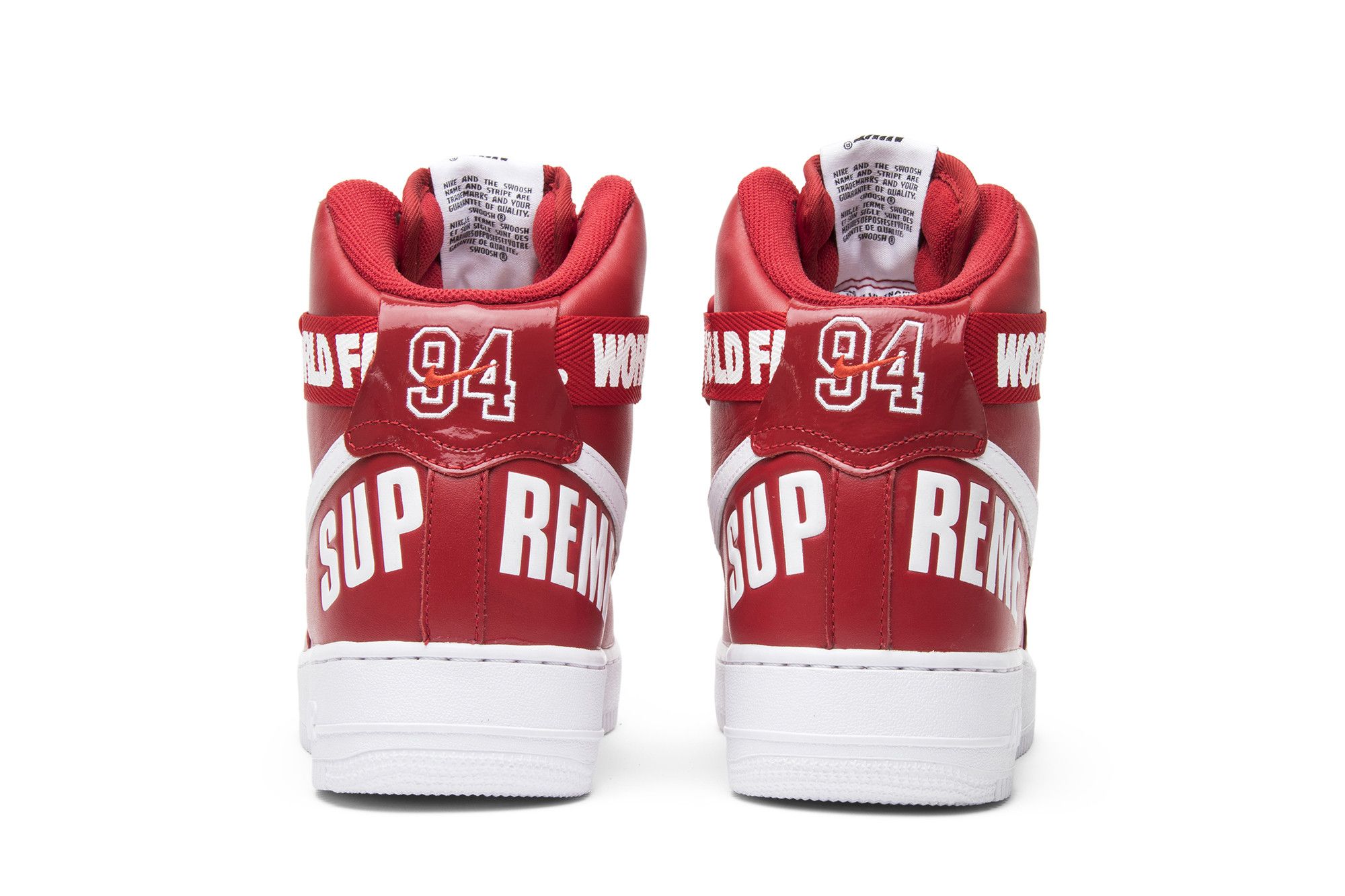 Red supreme sneakers sales