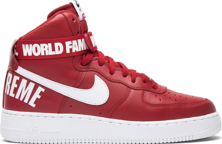 globo quiero imagina Supreme x Air Force 1 High SP 'Red' | GOAT