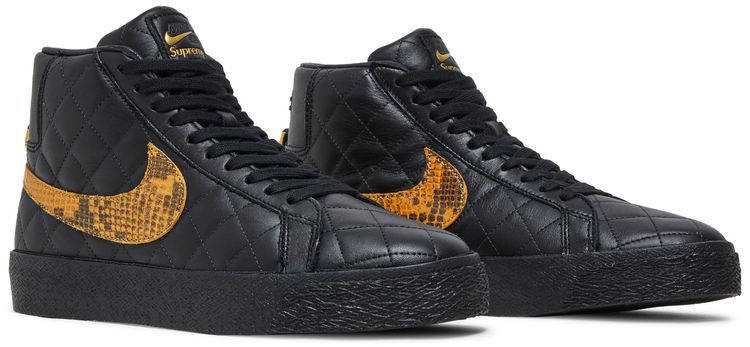 Supreme x Nike Zoom Blazer Mid QS SB Black Snakeskin