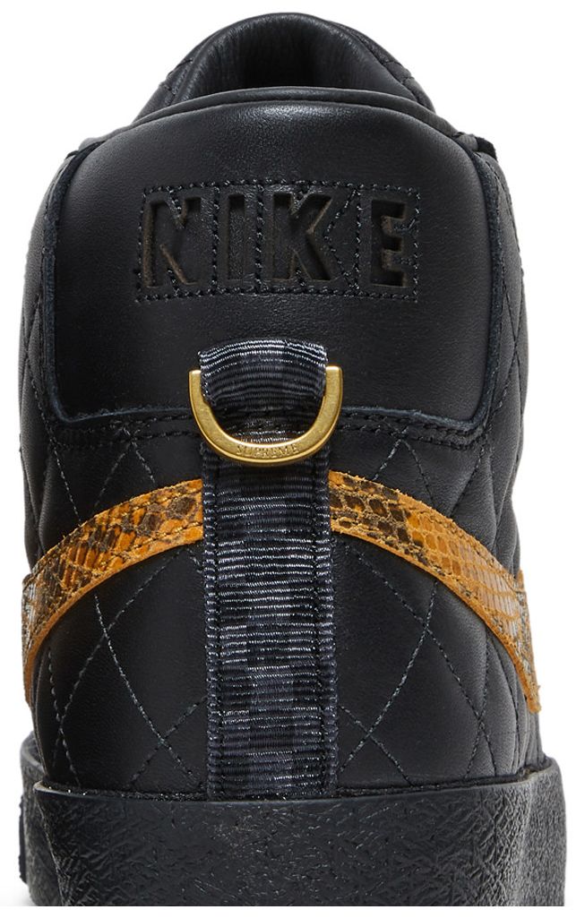 Supreme x Nike Zoom Blazer Mid QS SB Black Snakeskin