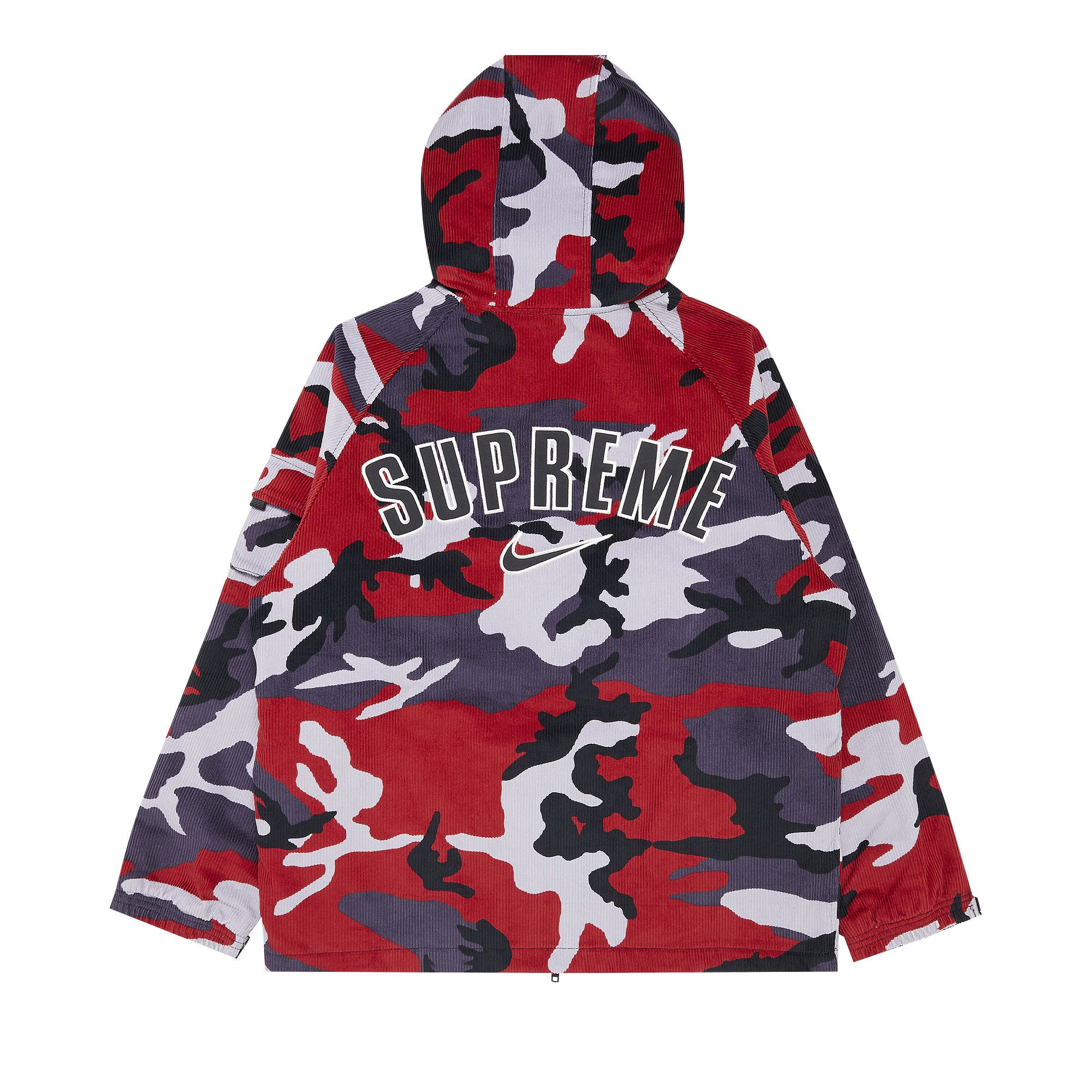 Buy Supreme x Nike Arc Corduroy Hooded Jacket 'Red Camo
