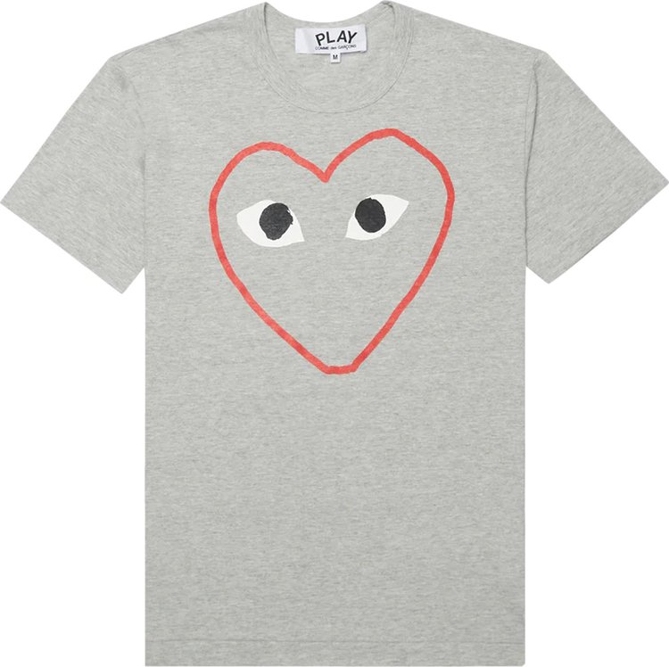 Comme des Garçons PLAY Heart Outline T-Shirt 'Grey'
