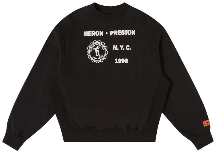 Heron Preston Medieval Heron Crew BlackWhite