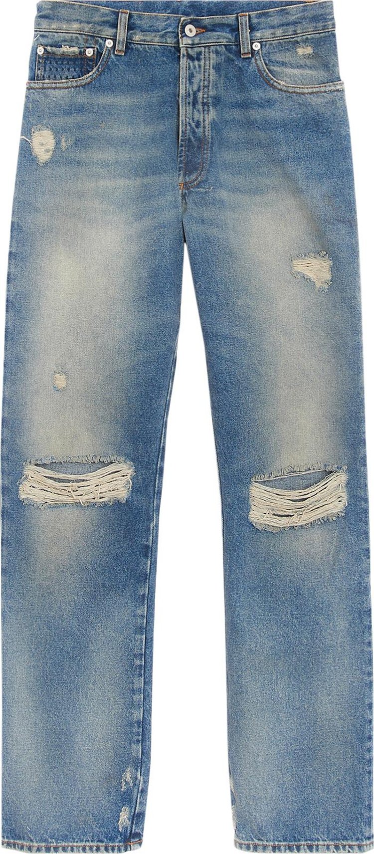 Heron Preston Distressed Regular Jeans 'Vintage Blue'