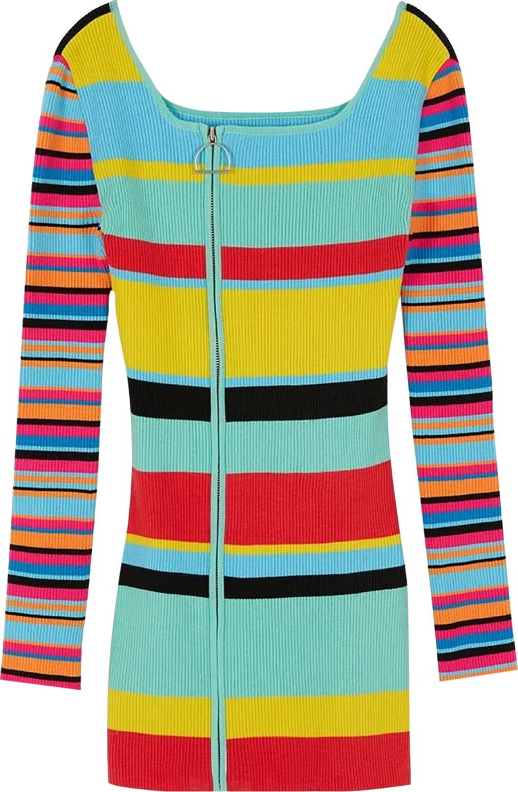 Andersson Bell Multi Stripe Zip Up Knit Mini Dress 'Multicolor Stripe'