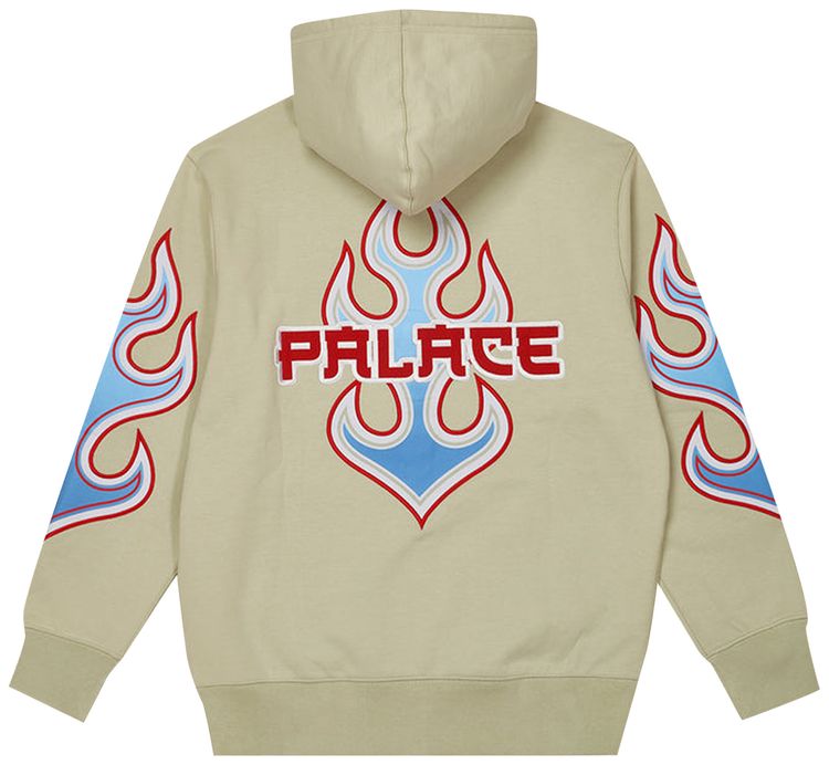 Palace Flame Zip Hood Bone White