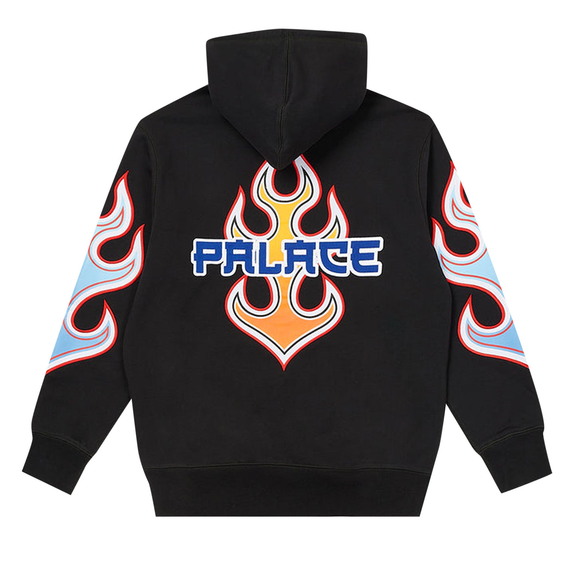 Buy Palace Flame Zip Hood 'Black' - P23CS103 | GOAT