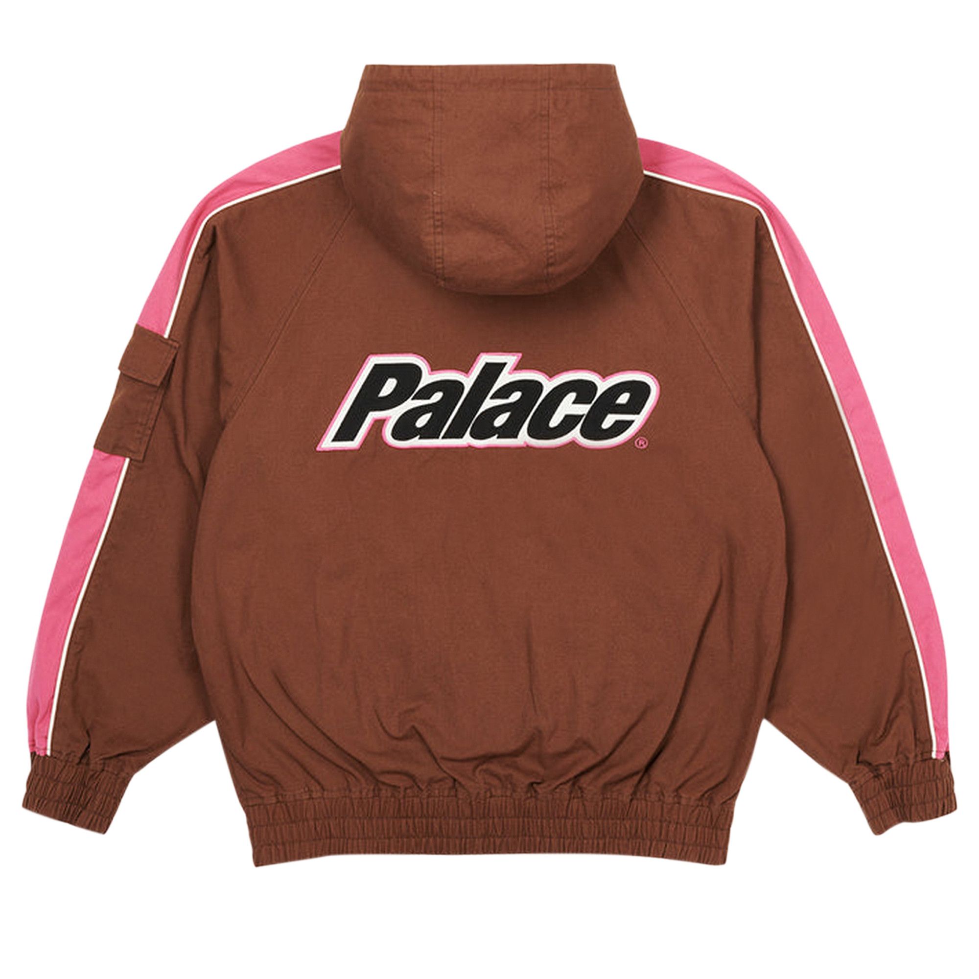 Buy Palace Lowercase Hooded Cotton Jacket 'Brown/Pink' - P23JK034