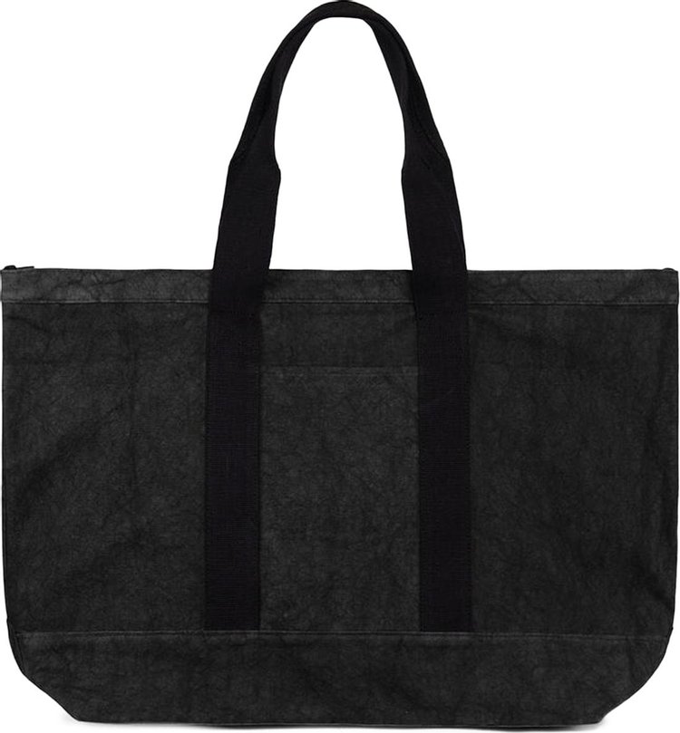 Stussy Canvas Extra Large Tote Bag Washed Black