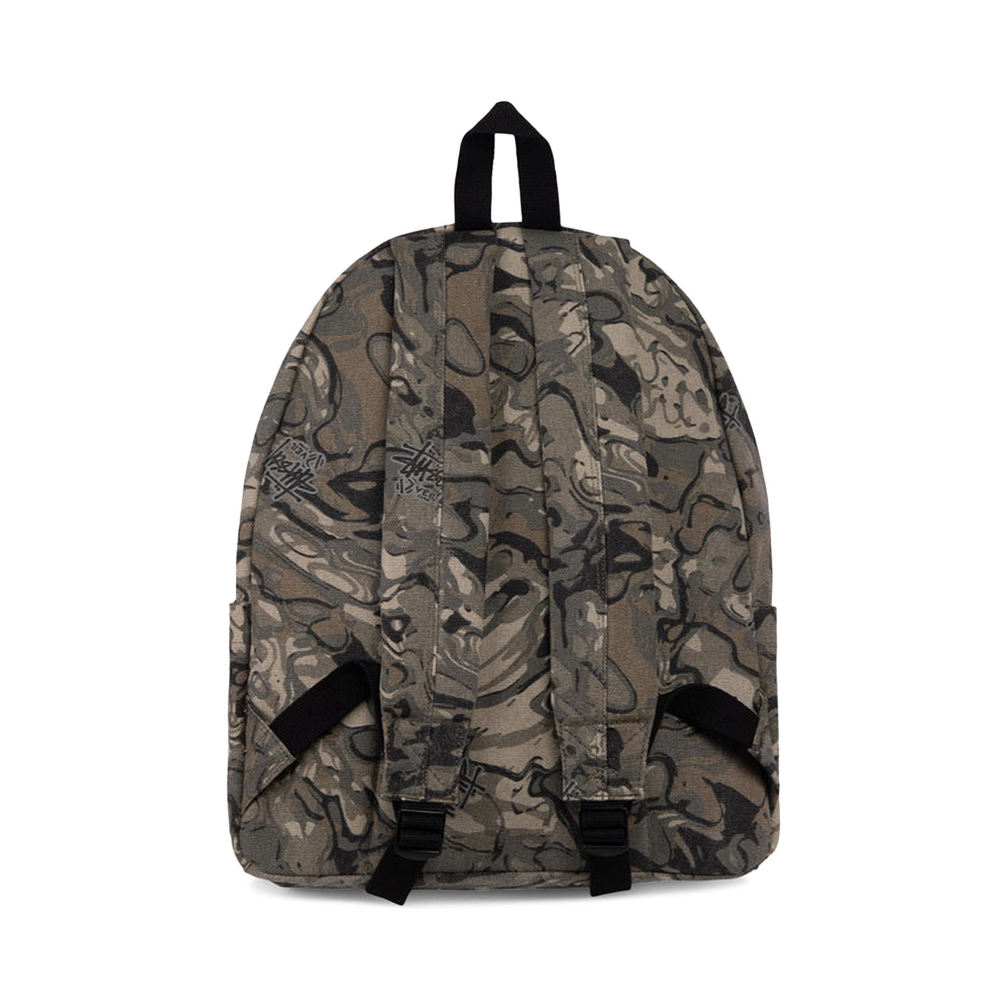 Stussy NEW 2023 summer Stussy canvas backpack washed black