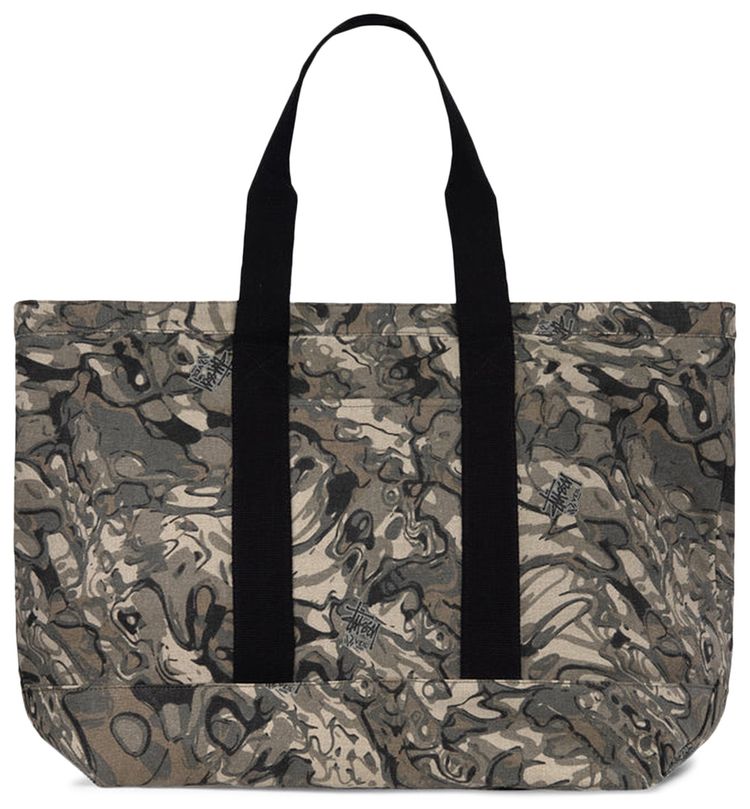 Stussy Canvas Extra Large Tote Bag Veil Camo