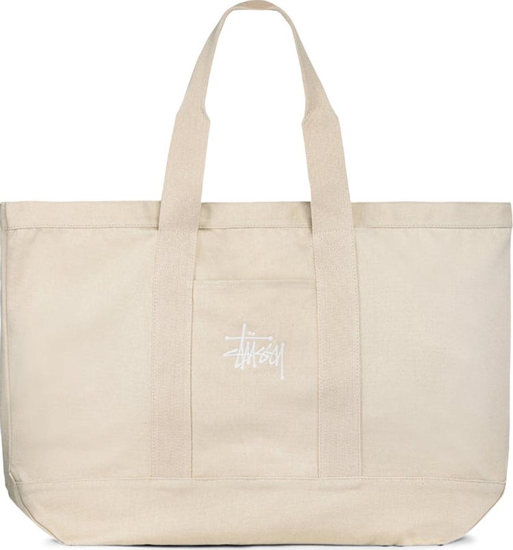 Stussy Canvas Extra Large Tote Bag 'Natural'
