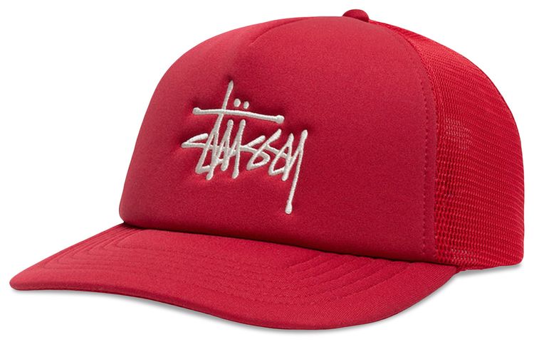 Stussy Big Basic Trucker Cap Cardinal