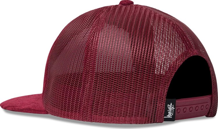 Stussy Corduroy Trucker Cap Red