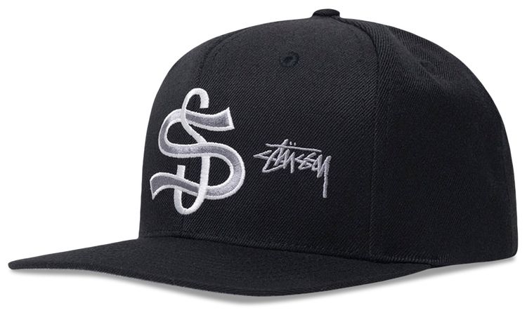 Stussy Big League Point Crown Cap Black