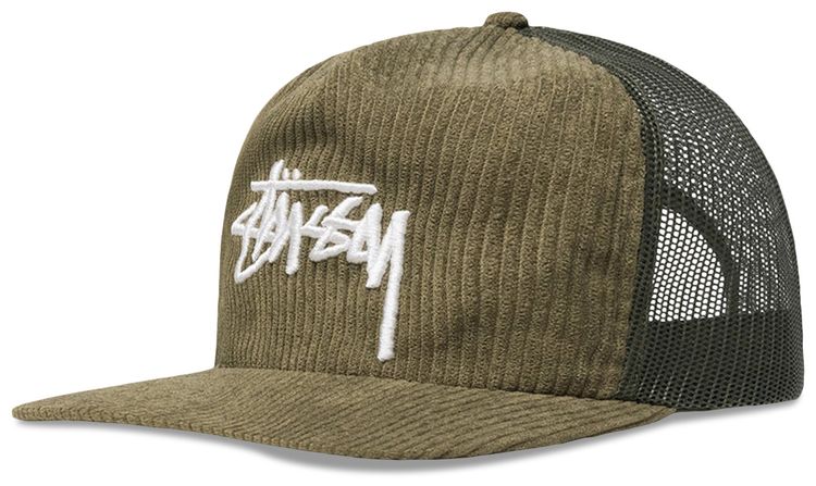 Stussy Corduroy Trucker Cap Green