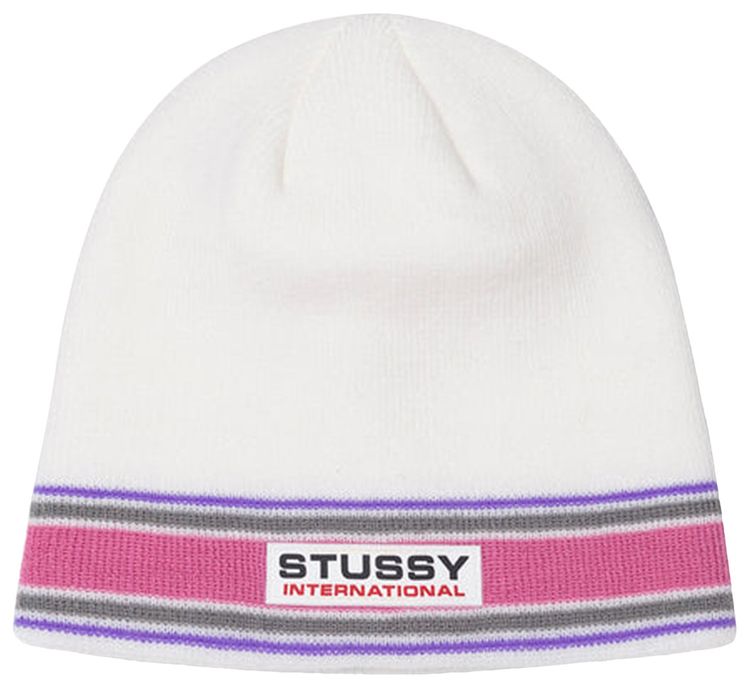 Buy Stussy Striped International Skull Cap 'White' - 1321118 WHIT | GOAT