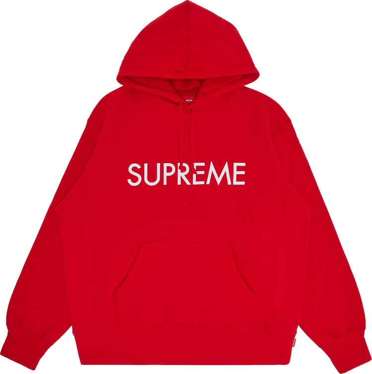 Supreme Capital Hooded Sweatshirt 'Red'