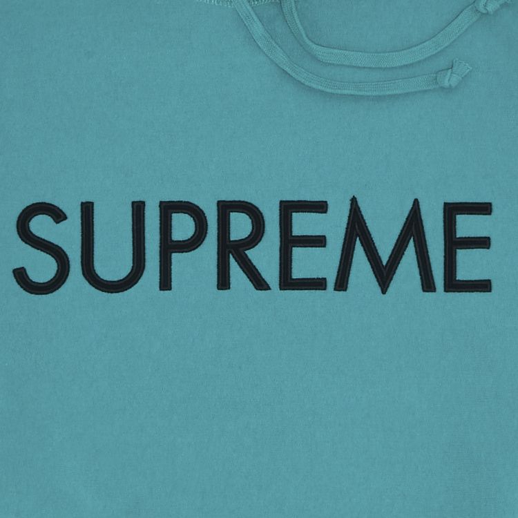Supreme Capital Hooded Sweatshirt Dark Aqua