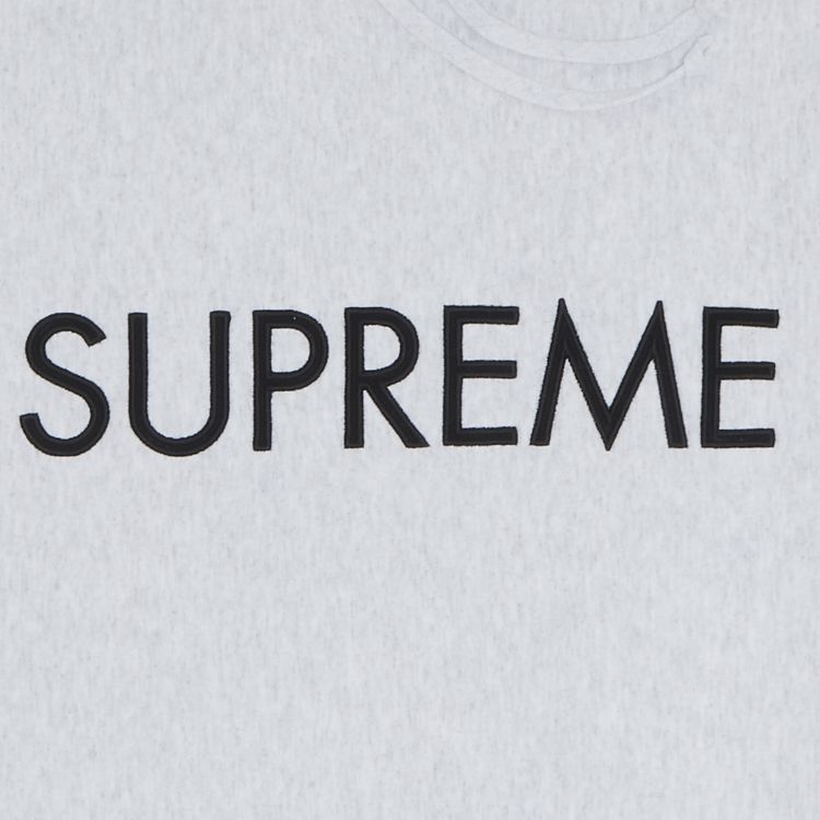 Supreme Capital Hooded Sweatshirt Ash Grey