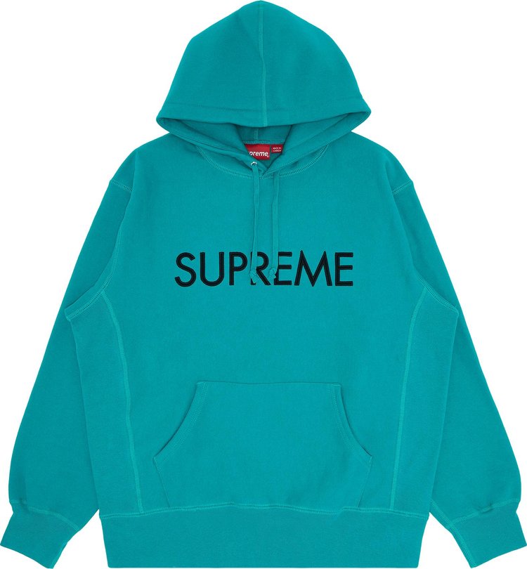 Supreme Capital Hooded Sweatshirt 'Dark Aqua'