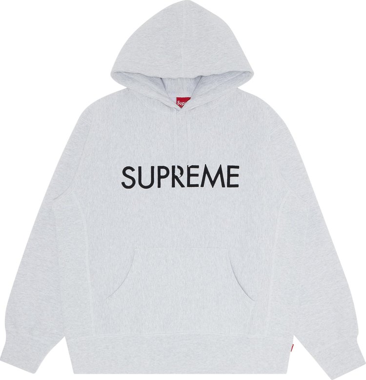 Buy Supreme Capital Hooded Sweatshirt 'Ash Grey' - FW22SW69 ASH GREY | GOAT