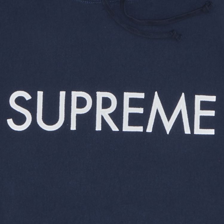 Supreme Capital Hooded Sweatshirt Navy