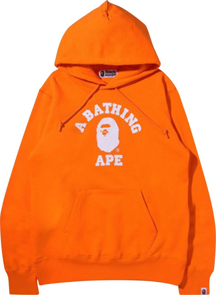 BAPE College Pullover Hoodie 'Orange'