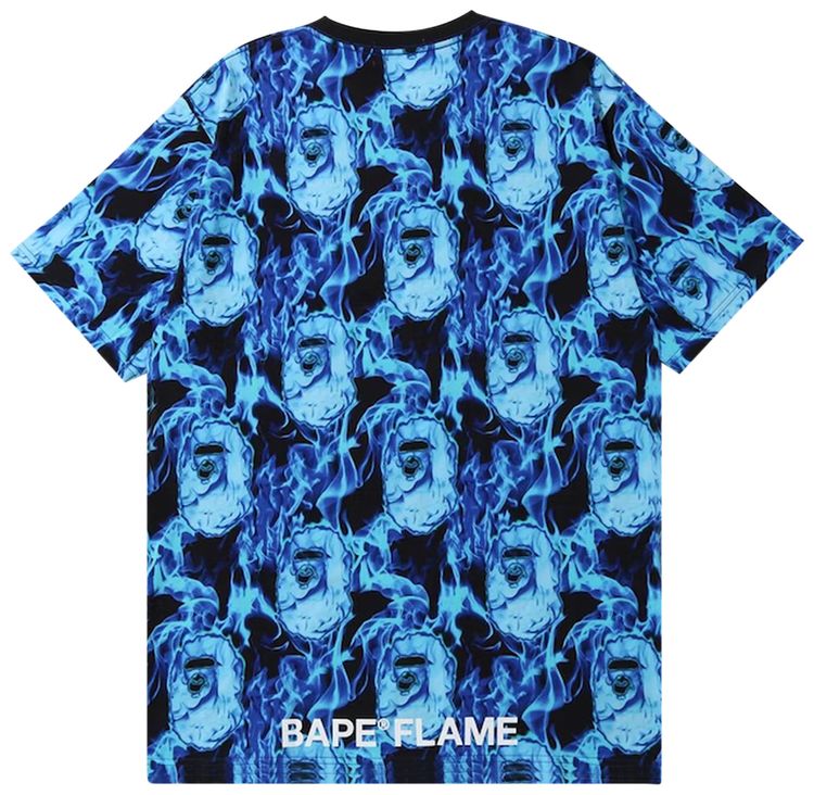 BAPE Flame Wide Tee Blue