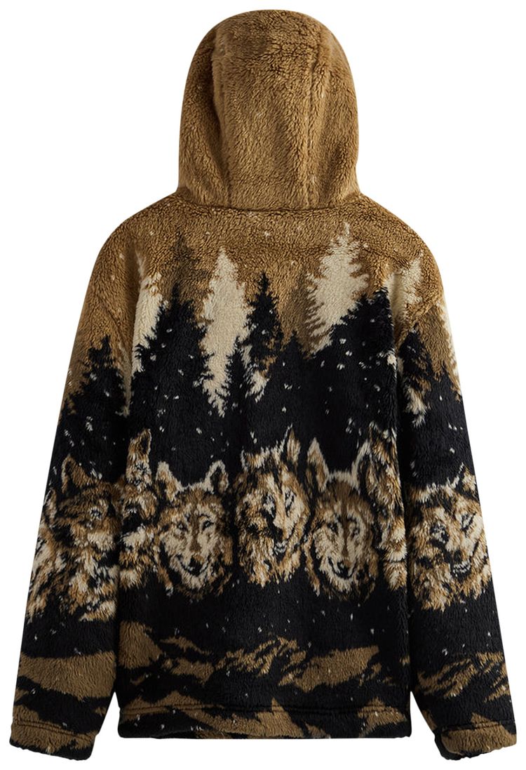 Kith Merrick Wolves Sherpa Hoodie Black
