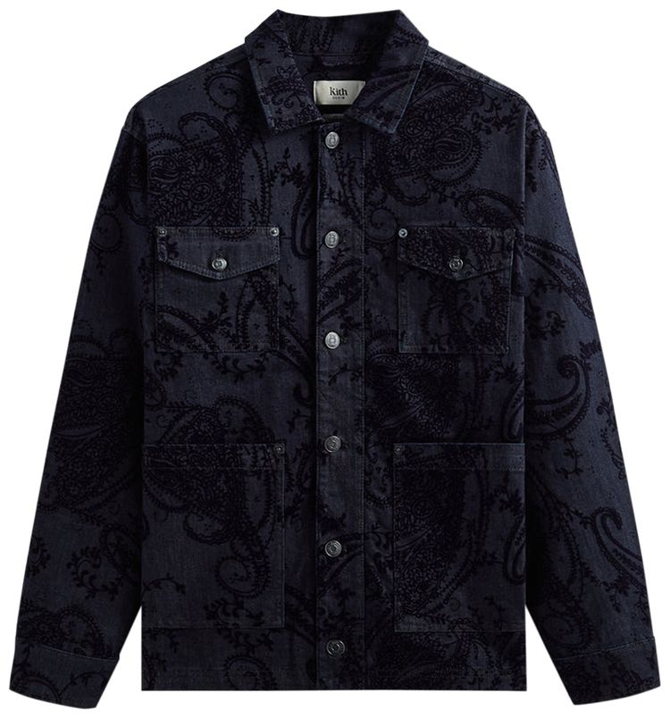 Buy Kith Flocked Denim Willoughby Chore Jacket 