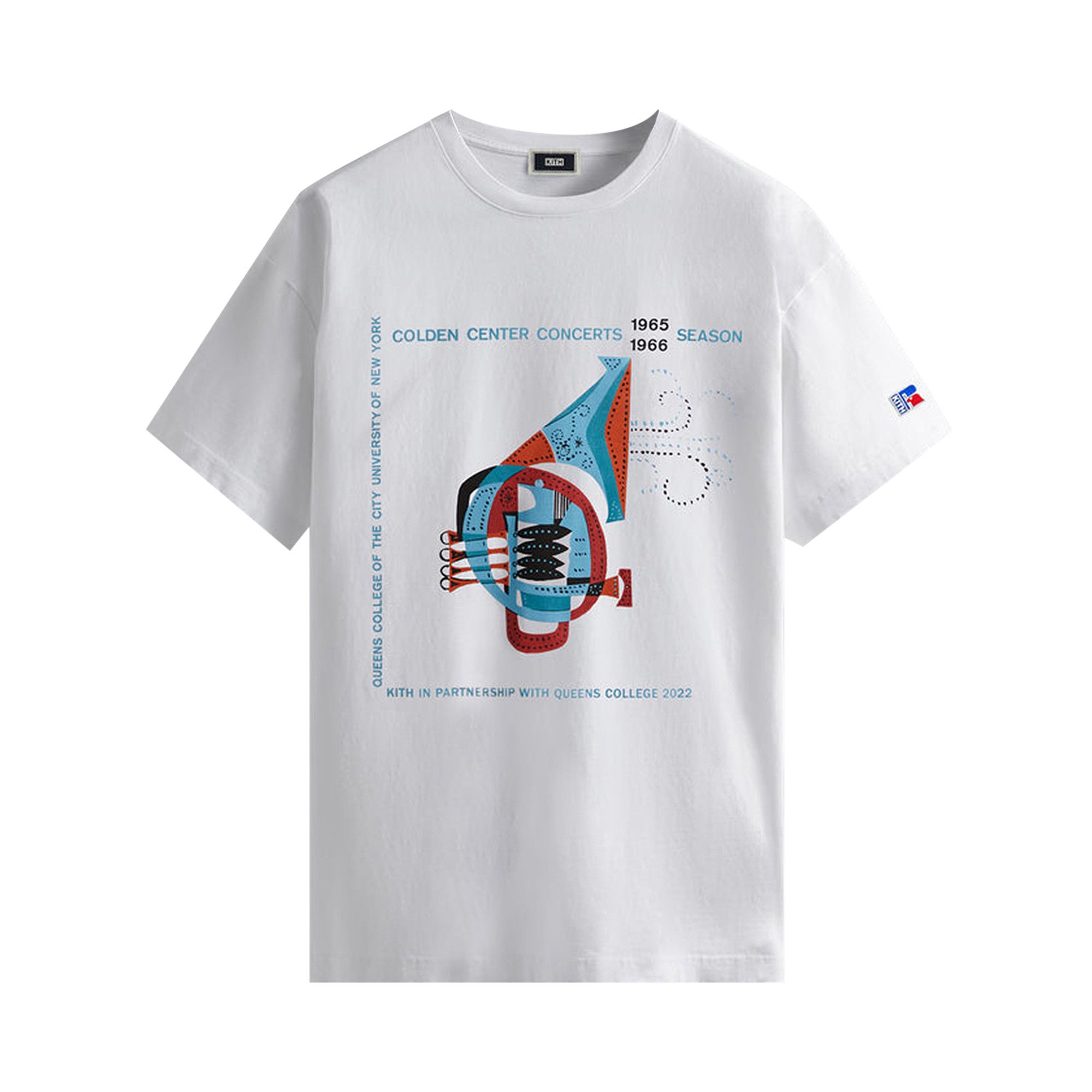 Size xxl Kith x Russell Athletic For CUNY Queens College Jazz Vintage Tee  'White'