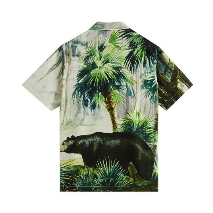 Kith For AMNH Black Bear Camp Collar Shirt White