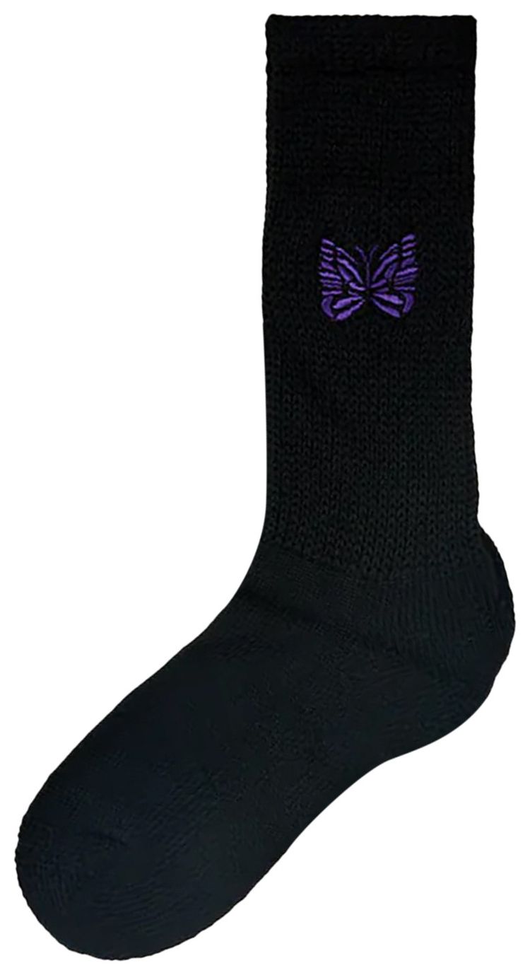 Needles Pile Socks Black