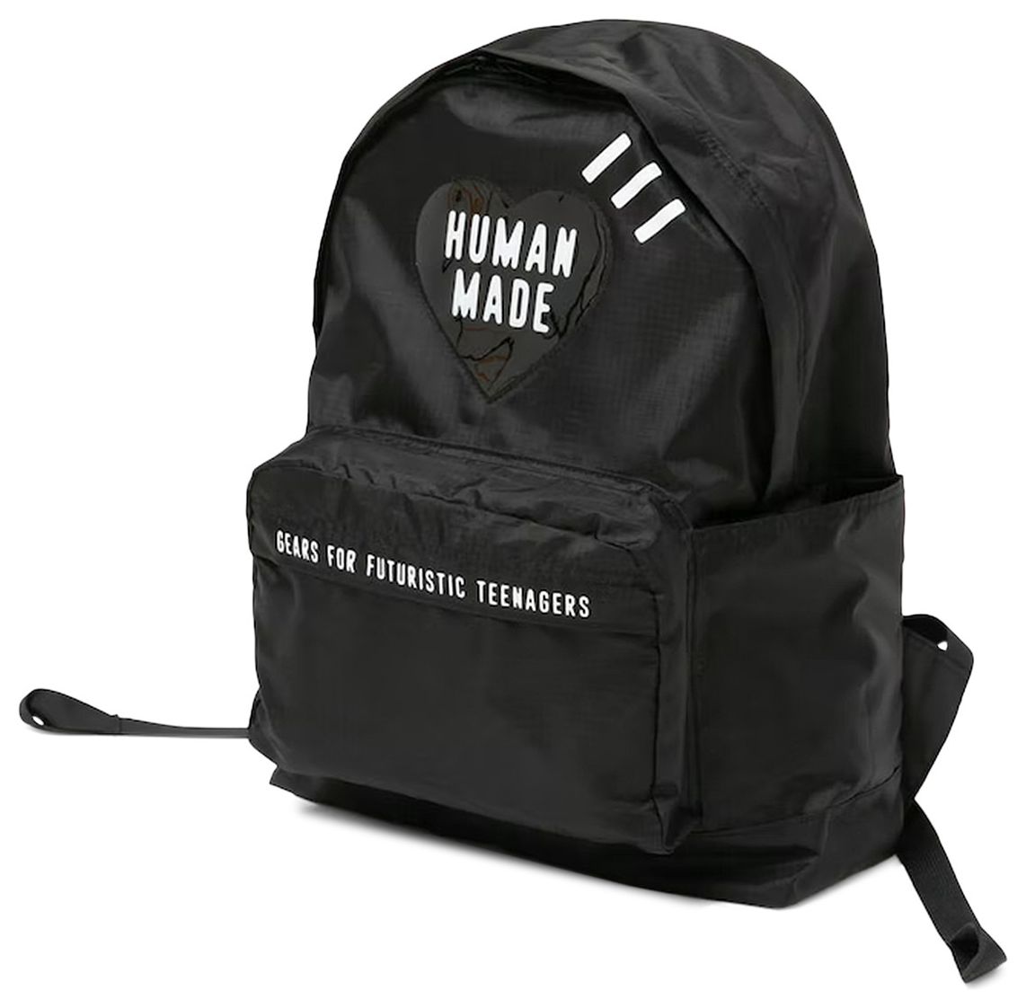 Buy Human Made Rip-Stop Heart Backpack 'Black' - HM24GD040 BLAC | GOAT