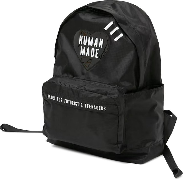 Human Made Rip Stop Heart Backpack Black