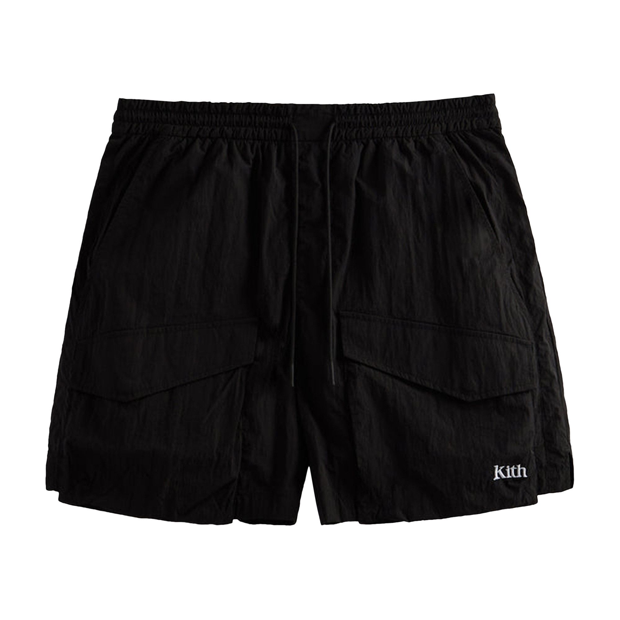 KITH Dupont Lined Cargo Pocket Nylon Utility Shorts in Black