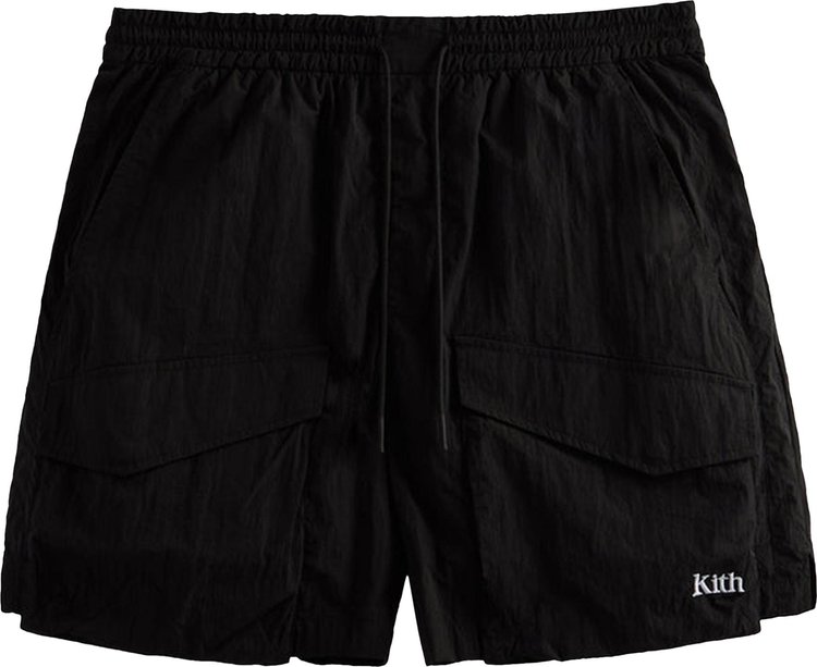 Kith Wrinkle Nylon Boreum Cargo Short Black