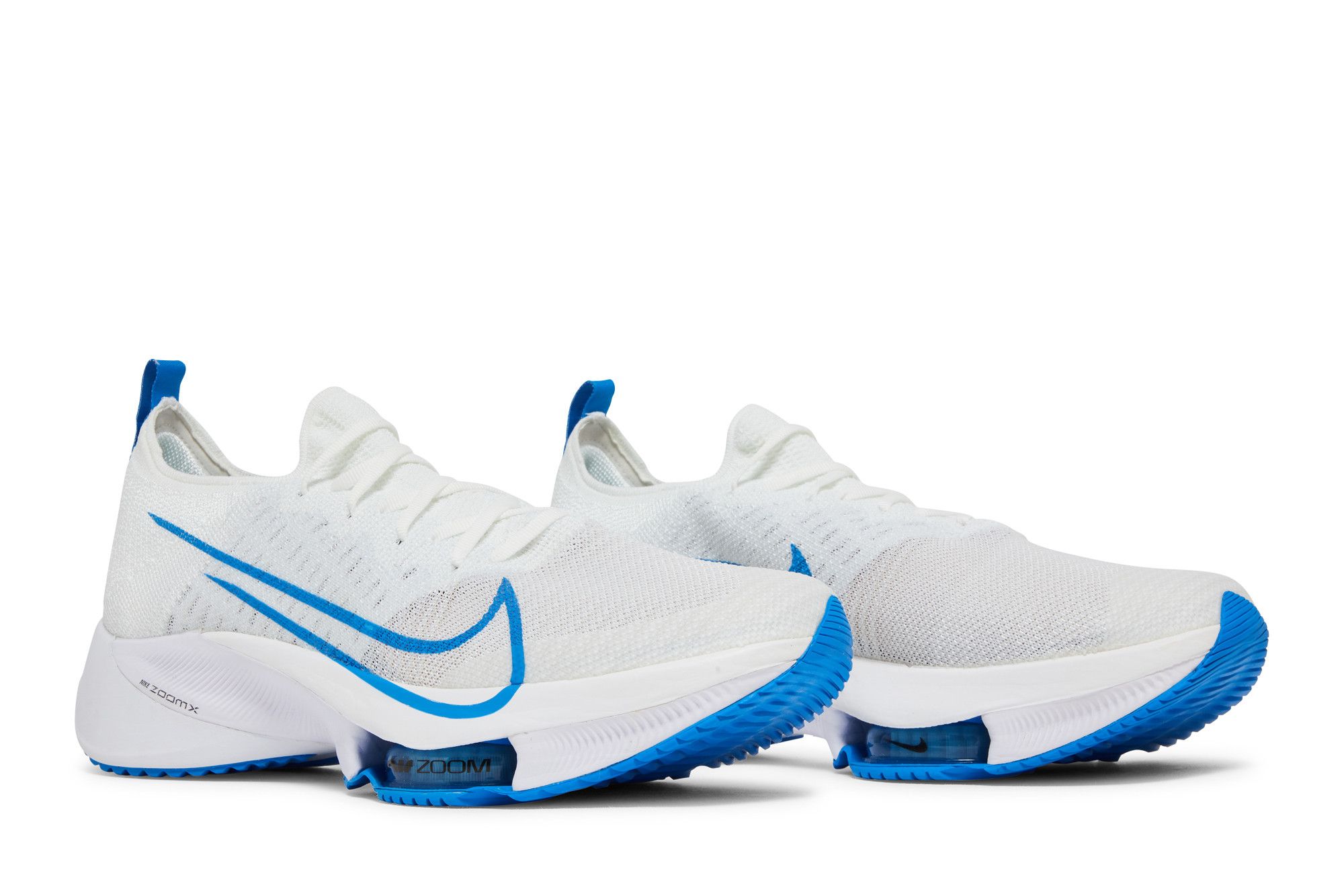 NIKE TEMPO NEXT% ホワイト/ブルー/イエロー Size 10 - Nike Air Zoom Tempo NEXT% Flyknit White Racer Blue for