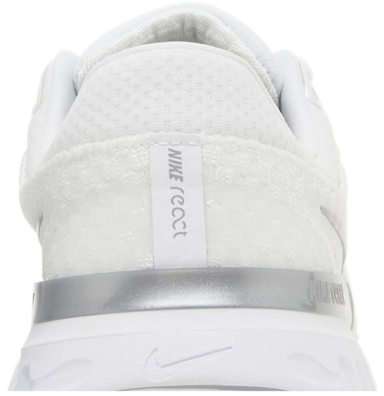 Nike Wmns React Infinity Run Flyknit 3 White Metallic Silver