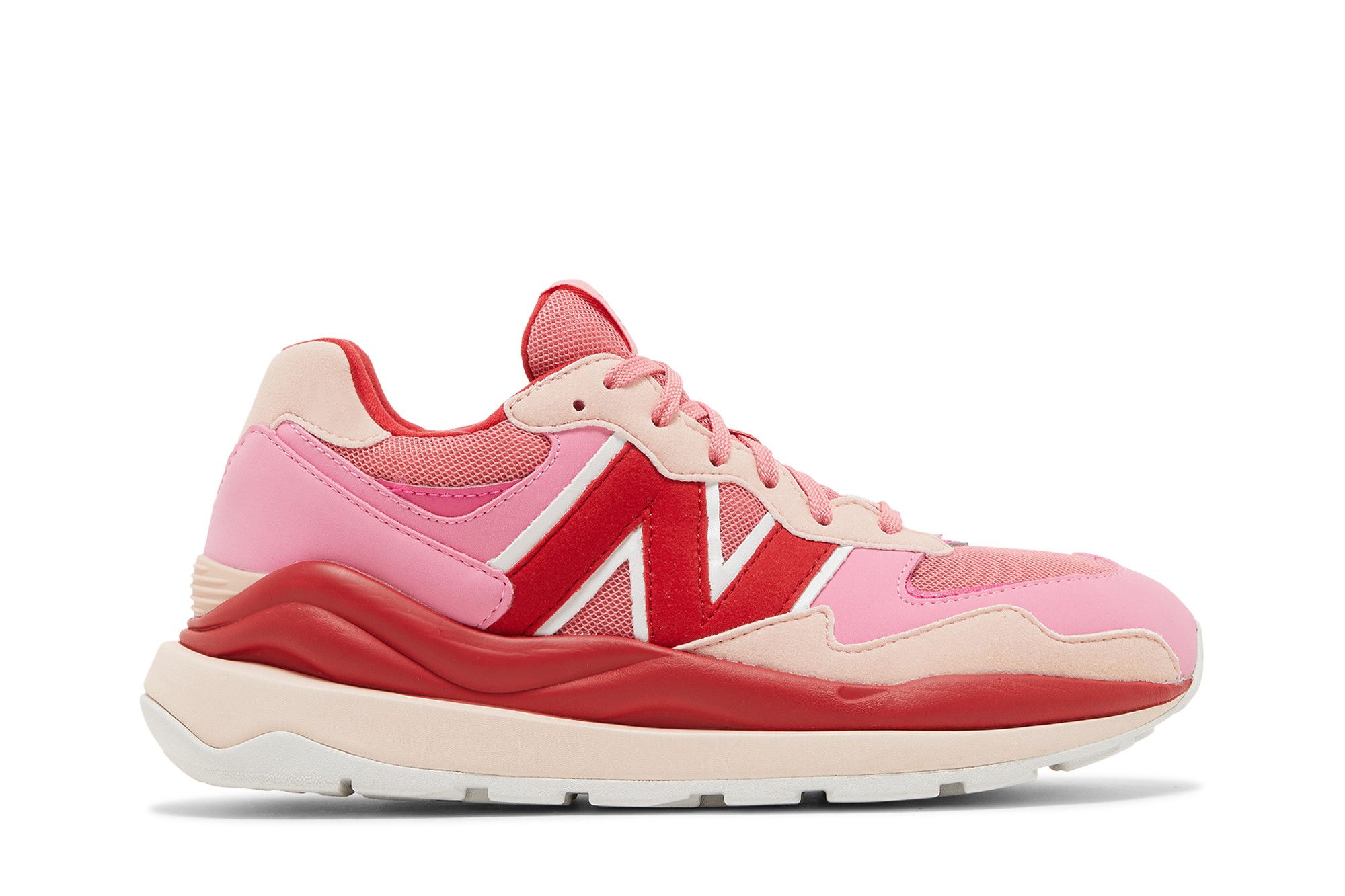 Red and outlet pink sneakers