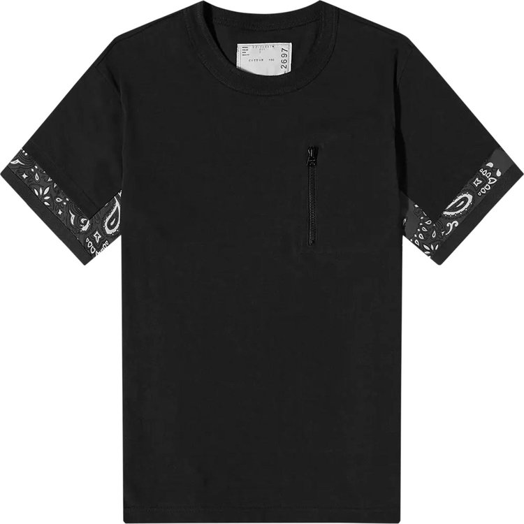 Sacai Bandana Print T-Shirt 'Black'