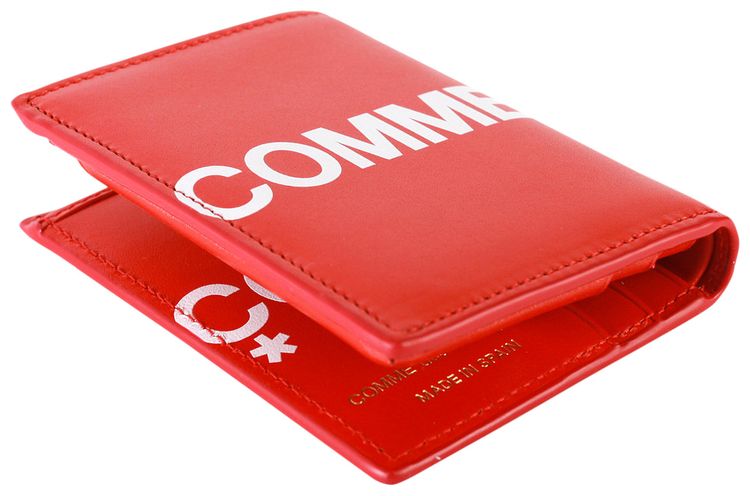 Comme des Garcons Huge Logo Card Holder Red