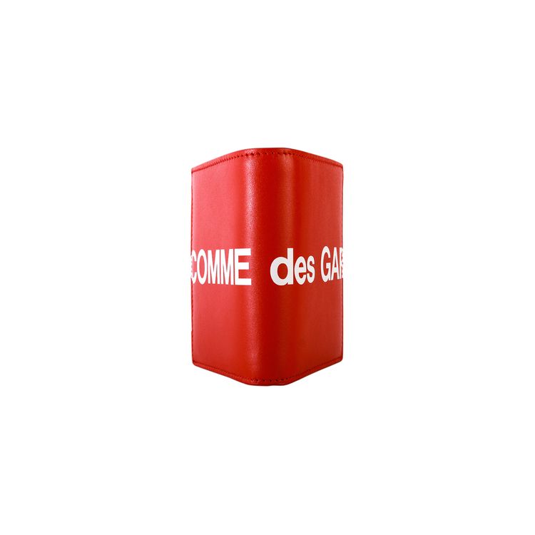 Comme des Garcons Huge Logo Card Holder Red