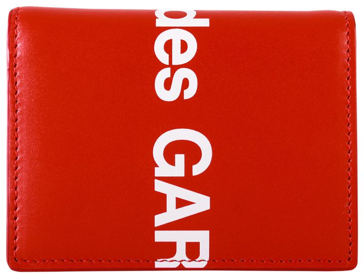 Comme des Garcons Huge Logo Card Holder Red