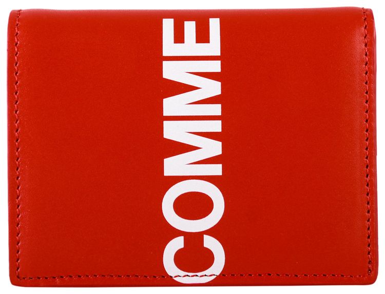 Comme des Garcons Huge Logo Card Holder Red