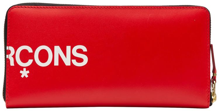 Comme des Garcons Huge Logo Wallet Red