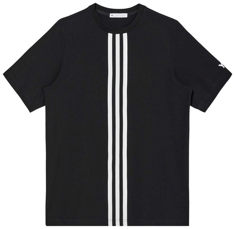 Y 3 CH1 Stripes Short Sleeve T Shirt Black