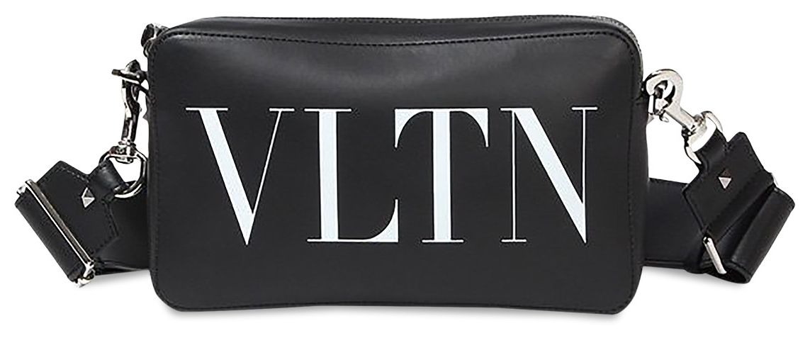 Valentino Logo Crossbody Bag 'Black' GOAT